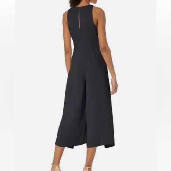 NWT Joie Mairead C Jumpsuit in Caviar Black Wide Leg Belted - Picture 3 of 13